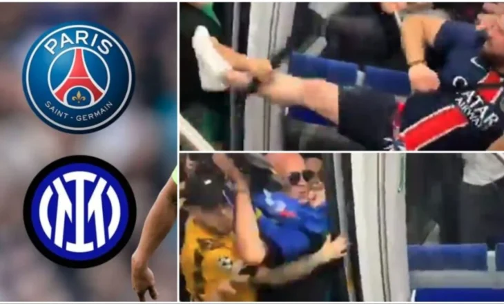 Tifozët e nisin ndeshjen më herët, sherr para finales PSG-Inter (Video)