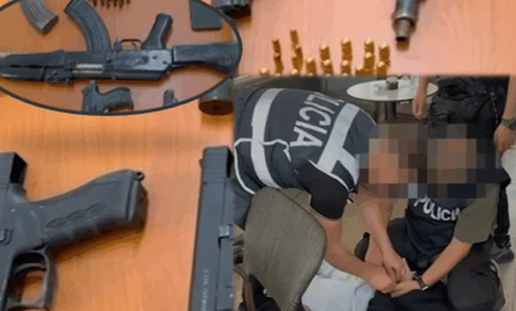 Trafik armësh Kosovë-Tiranë! 10 në pranga, 2 në kërkim, sekuestrohen pistoleta e automatikë (EMRAT)