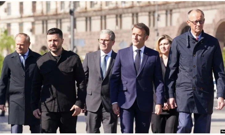 Udhëheqësit evropianë mbërrijnë në Kiev mes përpjekjeve për një armëpushim njëmujor