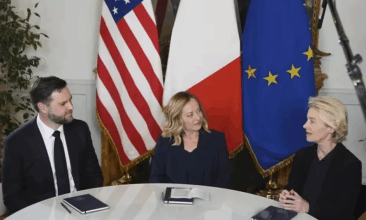 Vance, Meloni dhe von der Leyen takohen në Romë, në fokus marrdhëniet tregtare BE-SHBA