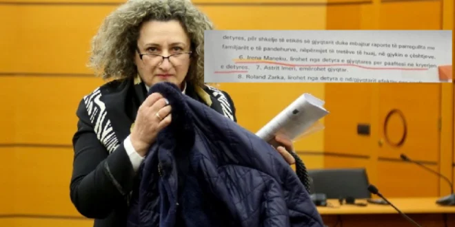 Vendimi i  Gjykatës së Janinës: Irena Gjoka e dënuar me 3 muaj burg, çdo vendim i saj është i pavlefshëm!