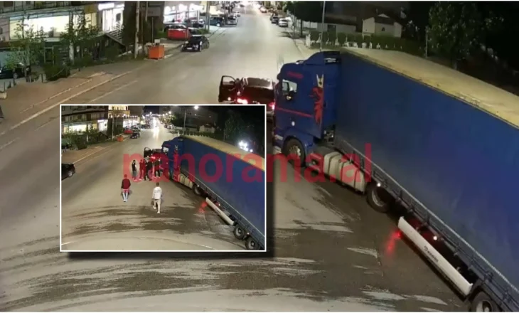 VIDEO/ Deputeti Bledion Nallbati dhe vëllai i tij dhunojnë shoferin e një kamioni! Si nisi sherri në mes të rrugës