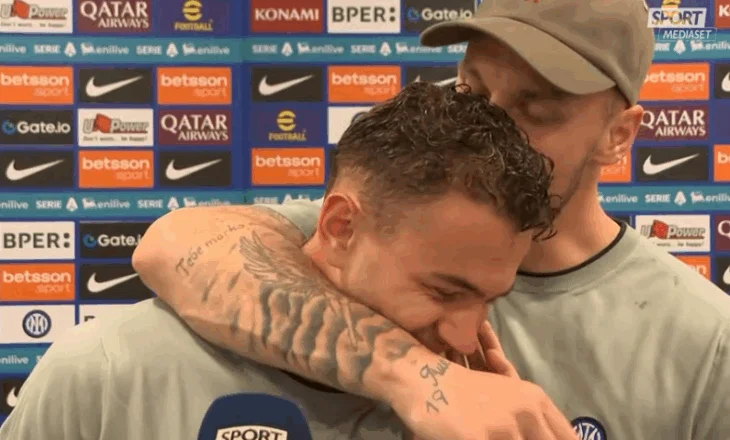 VIDEO/ E trajtojnë si vëlla të vogël, Kristjan Asllani i ka rrëmbyer zemrën gjithë lojtarëve të Interit