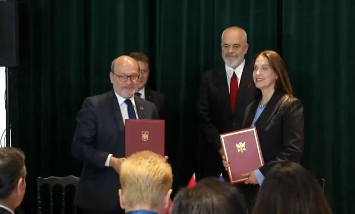Video/ Rama dhe Macron nëshkruajnë memorandum për projektin e turizmit në Korçë