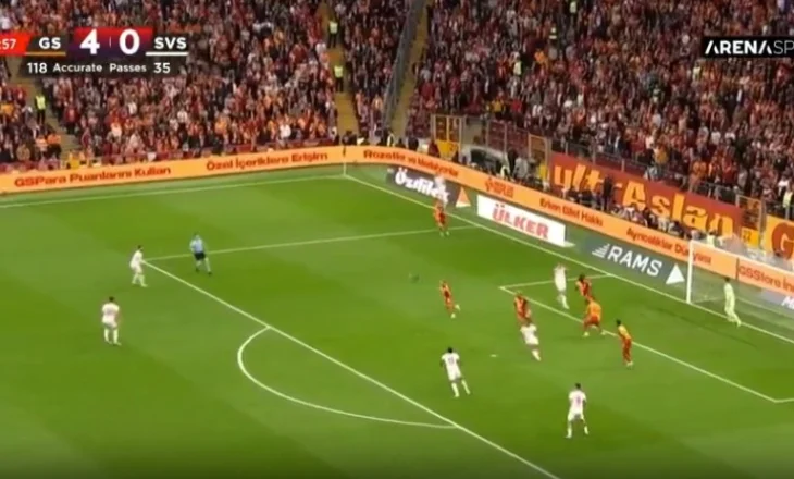 Video: Rei Manaj shënon gol të bukur ndaj Galatasaray, “turpëron” Muslera-n