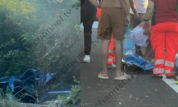 Aksident i rëndë në aksin Shkodër – Muriqan, dy të lënduar! Makina bëhet ‘copash’