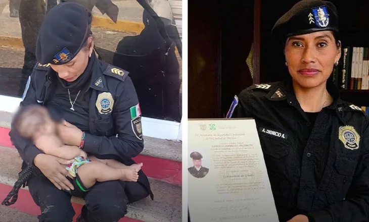 Arizbeth Dionisio Ambrosio, policia që ushqeu me gji foshnjën e rrezikuar nga oragani, dhe u ngrit në detyrë për aktin human