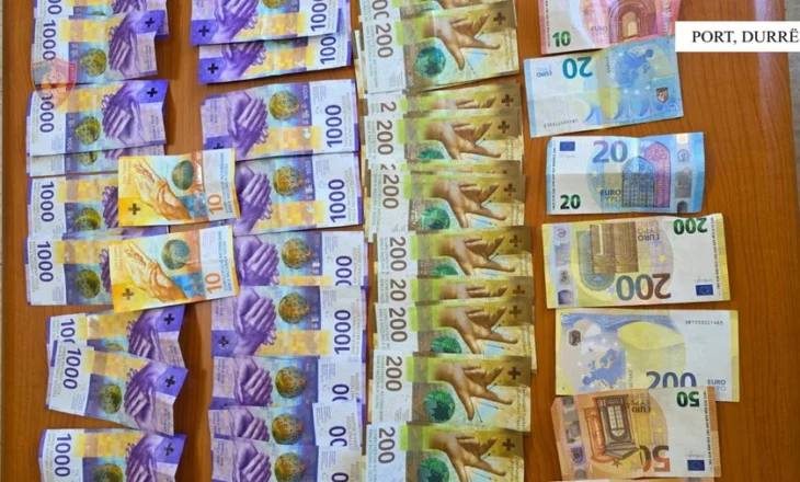 Durrës/Sekuestrohen mbi 22 mijë franga zvicerane dhe qindra euro, të fshehura në…