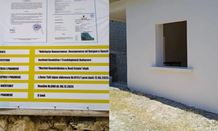 FOTOT/ Ndërhyrje në Burgun e Spaçit, aktivisti: Po zhduket historia me lyerje dhe suvatime…për një film!