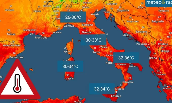 I nxehti ekstren drejt Shqipërisë! Anticikloni afrikan sjell temperatura përvëluese javën e ardhshme
