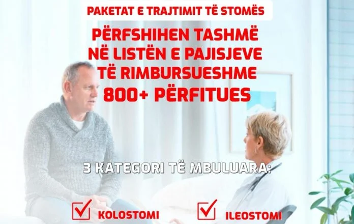 Koçiu: 800 pacientë do të përfitojnë nga vendimi i ri i qeverisë, i cili parashikon rimbursimin e tre llojeve të stomës: kolostomi, ileostomi, urostomi