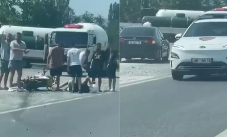 Makina e policisë kaloi pranë të plagosurit në ‘Lezhë-Milot’ dhe nuk ndaloi, autoritetet: Po bëhej transportimi i një të paraburgosuri