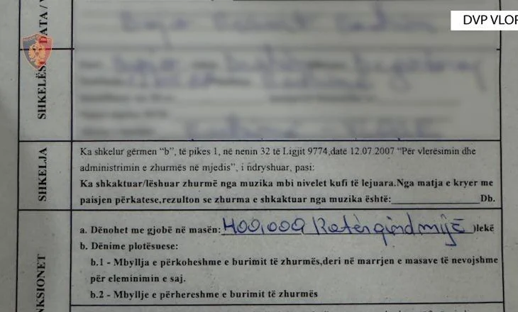 Muzikë pas mesnate në Radhimë, pronari i lokalit gjobitet me 4 mln lekë, procedohet për prishje të qetësisë publike