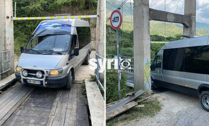 Pa tabelë, pa njoftim, punimet e Bashkisë Tepelenë bllokojnë furgonin e nxënësve