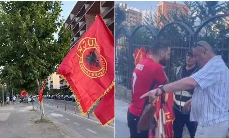 Përballja Shqipëri-Serbi/ Përleshje me policinë, aktivistët urdhëruan heqjen e flamujve të UÇK-së në ndeshjen me…