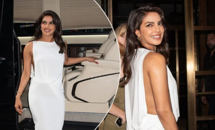 Priyanka Chopra shkëlqen në New York me një fustan të bardhë elegant në promovimin e filmit “Heads of State”