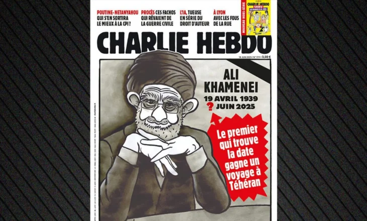 Provokon sërish “Charlie Hebdo”: I pari që zbulon datën e vdekjes së Khameneit fiton udhëtim në Teheran