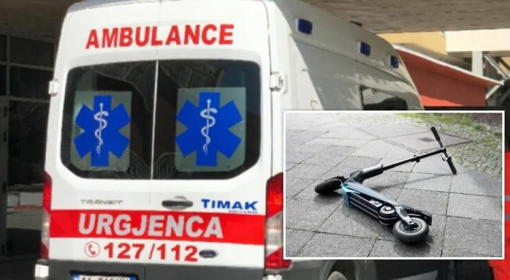 Tjetër aksident me monopatinë në kryeqytet/ 17-vjeçari përplaset me makinën, përfundon në spital
