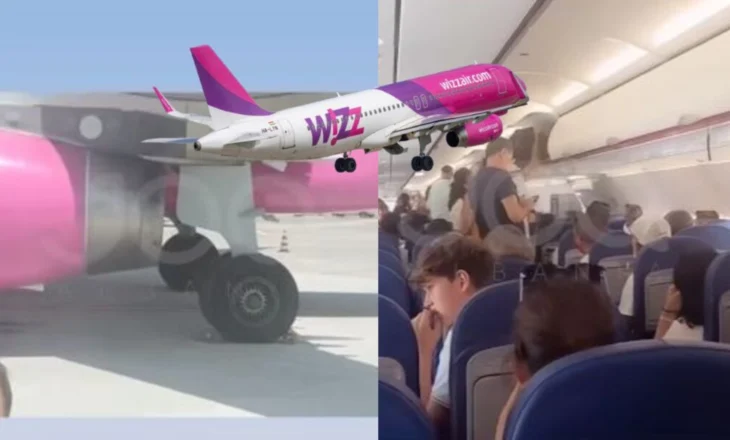 Tmerr në ajër/ Avionit të “Wizz Air” për në Tiranë i çahet goma, pasagjerët mbeten të bllokuar (Video)