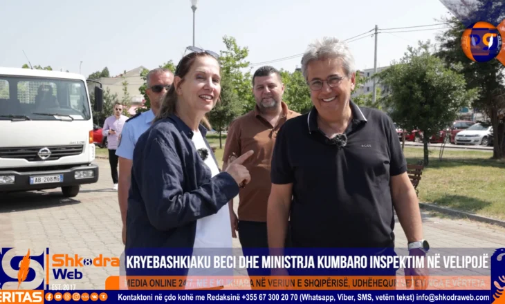 VIDEO – Ndërhyrjet në zonën turistike, kryebashkiaku Beci dhe ministrja Kumbaro inspektim në Velipojë