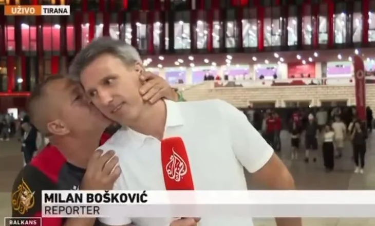 VIDEO/ Ndeshja ndaj Serbisë, çfarë ndodhi mes tifozit shqiptar dhe gazetarit serb