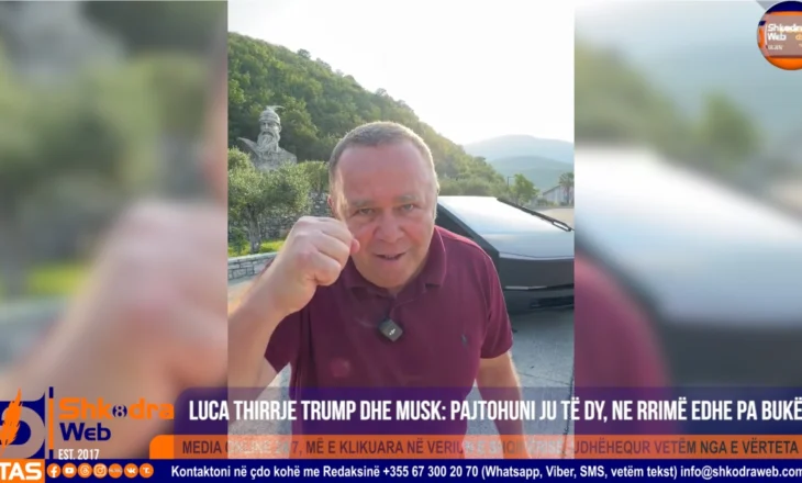 VIDEO – “Pajtohuni ju të dy…”, Gjergj Luca ndërmjetës mes Trump dhe Musk: Ne rrimë edhe pa bukë…