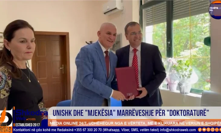 VIDEO – UNISHK dhe “Mjekësia” marrëveshje bashkëpunimi, “Doktoraturë” edhe në “Luigj Gurakuqi”…