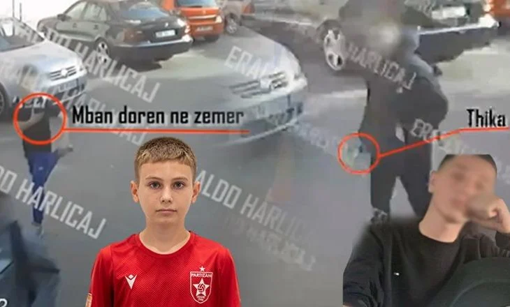 Vrasja e Martin Canit/ Publikohet momenti kur 14-vjeçari qëllohet me thikë, largohet duke vrapuar dhe mban dorën në plagë 
