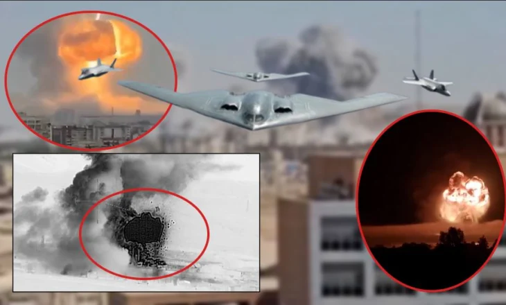 Zhurmë shurdhuese, flakë që ngrihen deri në qiell dhe…/ Dalin pamjet nga sulmi i SHBA mbi centralet bërthamore iraniane (VIDEO)