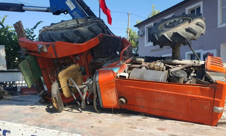 Aksident në Divjakë/ Përmbyset mjeti bujqësor dhe e zë poshtë, humb jetën 62-vjeçari(Emri)