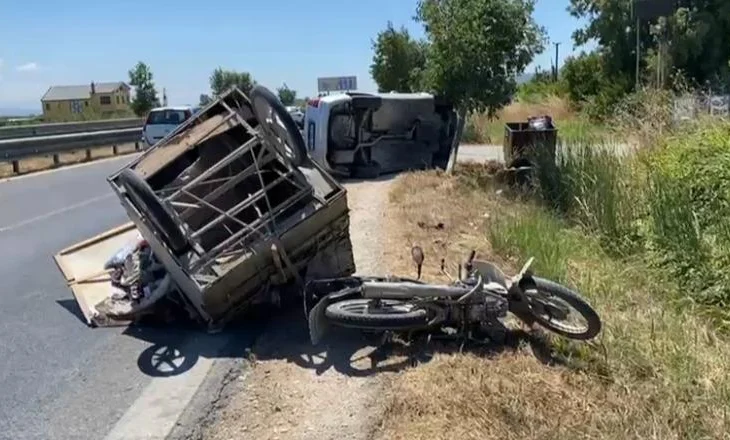 Aksident në rrugën Lushnjë-Fier, ‘Benz-i’ përplas triçiklin, 2 persona të plagosur