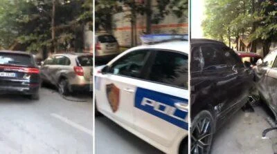 Aksion në Tiranë/ Ndjekja me pasojë aksidentin, manovrat në rrugë që sollën panik tek qytetarët këmbësor (FOTO)