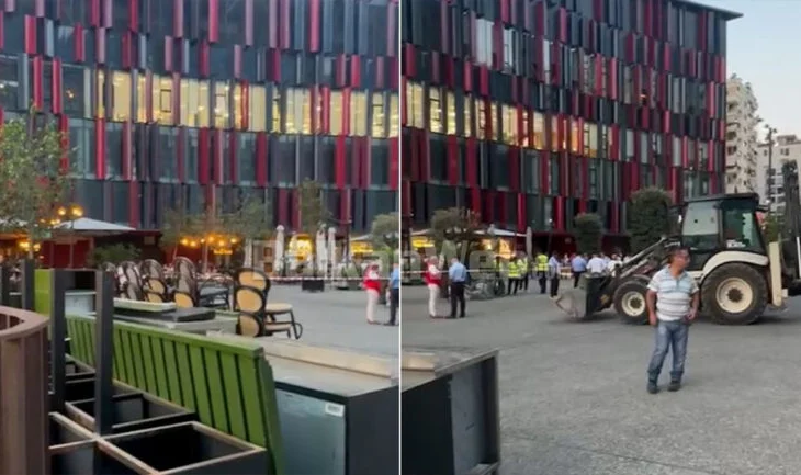 Aksion për lirimin e hapësirave publike/ IKMT zbarkon te stadiumi “Air Albania”, të pranishme edhe forca policie