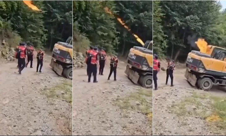 Aksioni i IKMT bashkë me policët, momenti kur mjetet e rënda u sulmuan me bomba molotov (VIDEO)