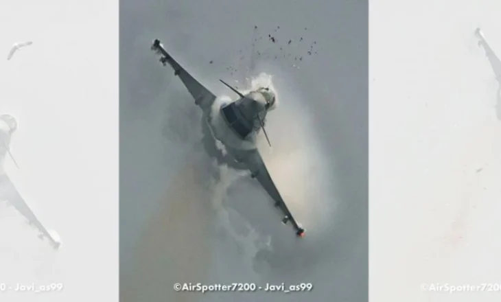 Avioni ‘Eurofighter’ goditet nga zogjtë, momenti i rrallë kapet nga kamerat