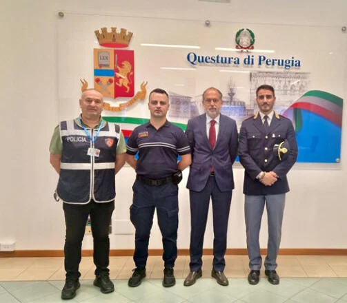 Bashkëpunimi/ Patrulla e Policisë Shqiptare e pranishme në Umbria, mbështetje për forcat e sigurisë italiane