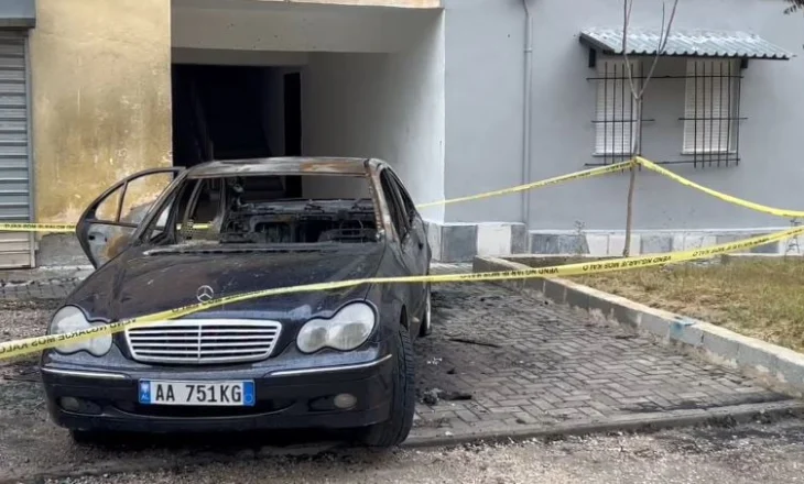 Digjet gjatë natës “Benz”-i në Korçë, dyshohet e qëllimshme