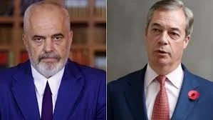 Duel kaubojsish/ Edi Rama qëlloi me pistoletë britanikun Farage, plumbat ranë mbi emigrantët shqiptarë