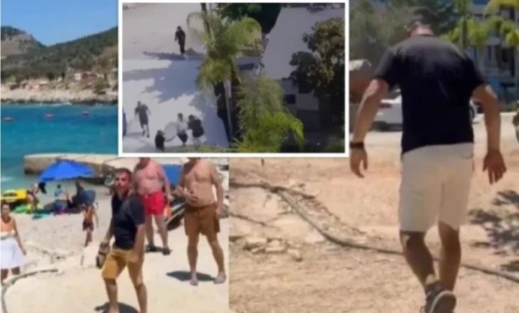Dy biznesmenë rrihen për çadrat e plazhit, tmerrohen pushuesit! VIDEO e sherrit në plazhin e Ksamilit
