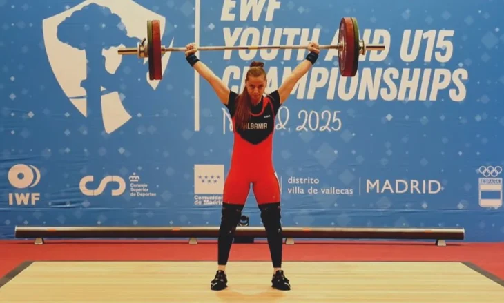 Gjashtë rekorde europiane, Enkileda Carja shpallet kampione e trefishtë e Europës