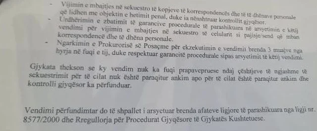 Gjykata Kushtetuese hedh poshtë praktikën arbitrare të SPAK ndaj Onejda Ymeraj