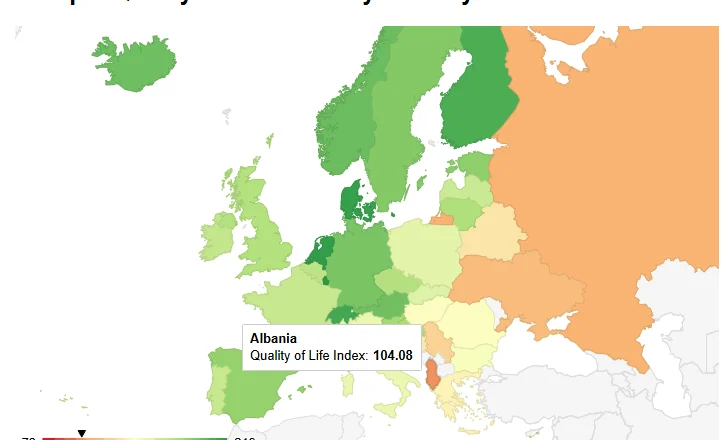 Indeksi, Shqipëria me cilësinë më të keqe të jetesës në Europë, nga fuqia e ulët blerëse