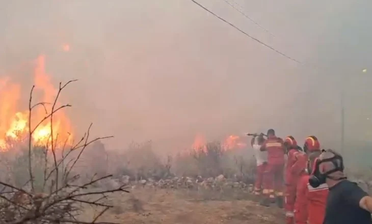 Jashtë kontrollit zjarri në Borsh, pamje alarmante nga terreni, zjarrëfikësit në luftë me flakët (Foto)