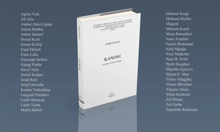 “Kanoni- Ese për letërsinë shqipe”, libri më i ri i akademik Sabri Hamitit