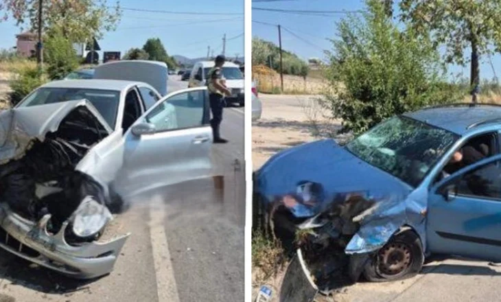 Katër persona të lënduar nga përplasja e dy veturave në rrugën Sarandë-Delvinë