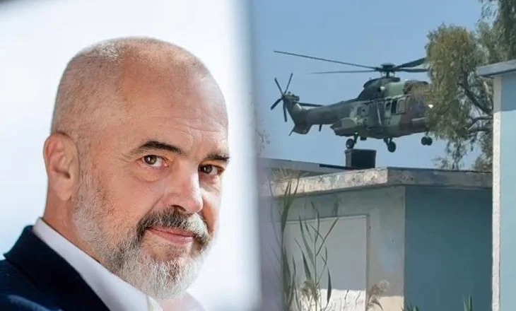 Kryeministri Rama mbërrin në Vlorë me helikopter ushtarak