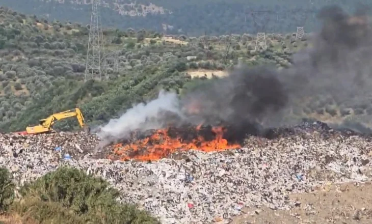 Merr flakë fusha e mbetjeve në inceneratorin e Elbasanit