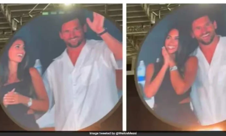 Moment magjik në Miami: Messi dhe Antonela shfaqen në ‘Kiss Cam’ gjatë performancës së Coldplay