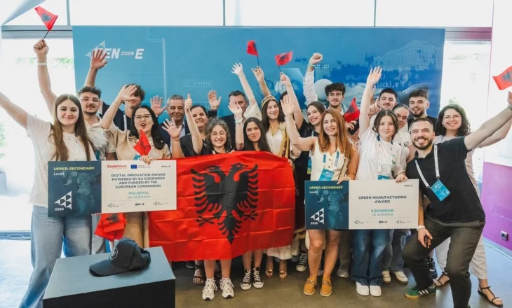 Ogerta Manastirliu: Gjimnazistët e shkollës “Arben Broci” u vlerësuan me çmimin ndërkombëtar Green Manufacturing Award në GEN-E 2025