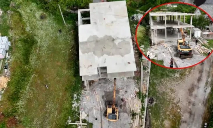 Pamje me dron, IKMT shemb ndërtesën 2 katëshe në Theth. Aksioni vijon…